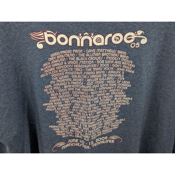 Vintage 2005 Bonnaroo Festival T-Shirt Size XL John Prine DMB - Picture 6 of 9